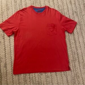 Tommy Bahama Relax T-Shirt - Red - L - 100% Pima Cotton - Front pocket - Peru